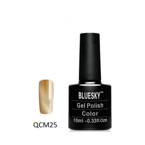 Bluesky QCM 25 lakier hybrydowy 10 ml kocie oko cat eye 10ml BRĄZOWY KOCIE