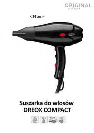Suszarka do włosów DREOX Compact Black