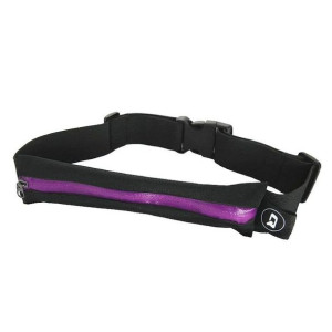 50307 Qoltec Uniwersalny pas sportowy pojedyncza kieszeń czarny+fiolet