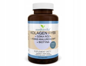 Kolagen Rybi 120k HIALURONOWY BIOTYNA DZIKA RÓŻA