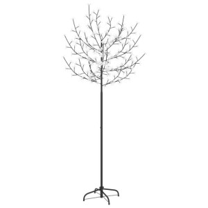 Drzewko z lampkami, 200 LED, zimny biały, kwiat wiśni 180 cm