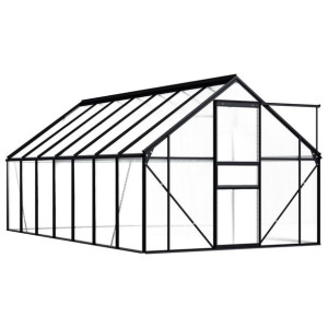 Szklarnia, antracytowa, aluminium, 8,17 m²