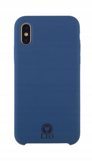 LEO Soft Silicone BLUE etui silikon iPhone XS Max