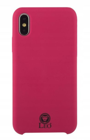LEO Soft Silicone PINK etui silikon iPhone XS Max