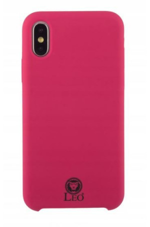 LEO Soft Silicone PINK etui silikon iPhone XS