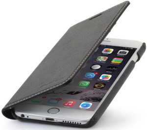 etui Skóra Czarny pokrowiec iPhone 6s Plus - STILGUT