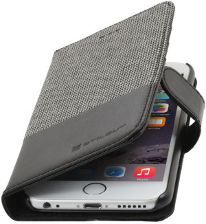 etui Skóra Szare iPhone 6s Plus - STILGUT