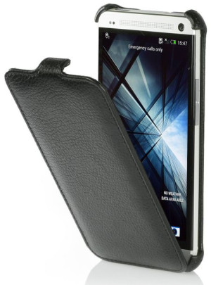 etui Skóra Czarny HTC One - STILGUT