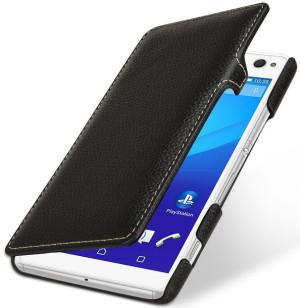 etui Skóra Czarne Sony Xperia C4 - STILGUT
