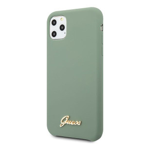 GUESS HARD CASE SILICONE Etui do Apple iPhone  11 Pro - KHAKI