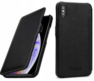 Etui na Apple iPhone Xs Max książka czarny skóra