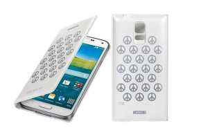 Samsung Flip Wallet Moschino Etui Do Samsung Galaxy S5 G900 - White / Silve