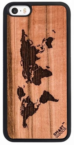 Smart Woods Mapa Świata Active - etui do Apple iPhone 5/5S/SE