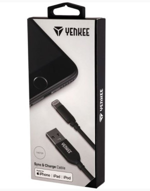 Kabel Lightning Yenkee 1.0m - Black