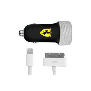 FERRARI Ładowarka samochodowa 2.1A 2X USB - BLACK