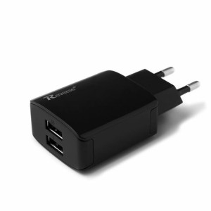 Ładowarka sieciowa REVERSE U21 2xUSB + kabel Typ C 2.1A czarny