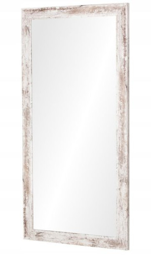 Lustro w ramie klejonej PREMIUM 120x40 BIAŁYSHABBY