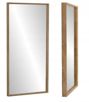 NOWOŚĆ Lustro 140x50 wąska 18mm WYSUNIĘTA rama