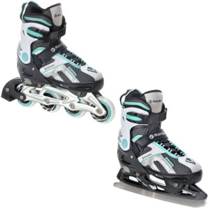 Rolki Łyżwy Regulowane 2w1 RAVEN Pulse Black/Mint 33-36