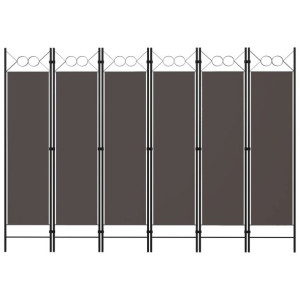 Parawan 6-panelowy, antracytowy, 240 x 180 cm