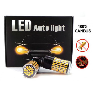 W21W żarówki LED 2x 7440 12-24V CANBUS pomarańczowa PREMIUM bez rezystora