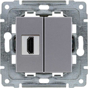 Gniazdo multimedialne HDMI inox
