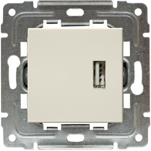Gniazdo multimedialne USB krem