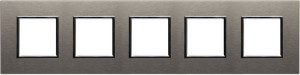 Ramka pięciokrotna inox+chrom
