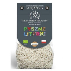 Makaron z Ryżu Białego Literki Bezglutenowe Bio 225 g - Fabijańscy