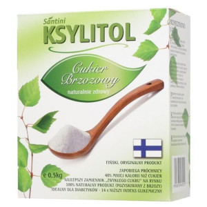 Ksylitol C Krystialiczny 500 g - Santini - Fiński Cukier Brzozowy Oryginaln