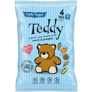 Chrupki Kukurydziane TEDDY Marchew i Dynia 4x15g Powyżej 7mc - McLLOYD'S -C