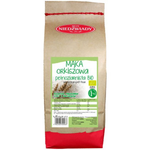 Mąka Orkiszowa Pełnoziarnista  Eko 1 kg Młyn Niedźwiady