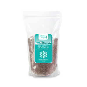 Sól Czarna Kala Namak Drobno Mielona 1 kg - Crystalline Planet Skarby Ocean