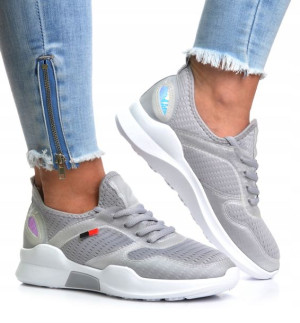 Buty Damskie Adidasy Wygodne Szare Lekkie Gina 36