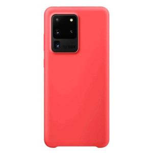Elastyczne silikonowe etui Silicone Case do Samsung Galaxy S20 Ultra czerwo