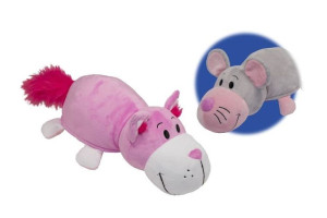 FlipaZoo Różowy kot Mysz 2W1 PLUSZAK MASKOTKA
