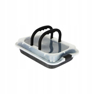 Tortownica Blacha Z Pokrywą 36x24cm Non Stick
