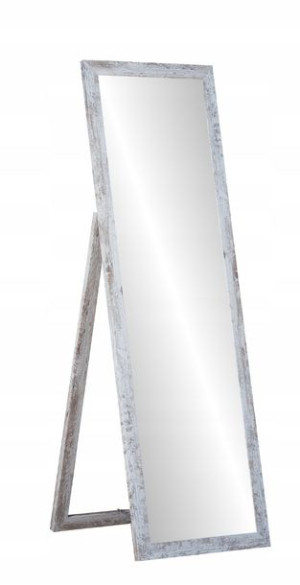 *duże Stojące Lustro W Ramie Biały Shabby 160x60