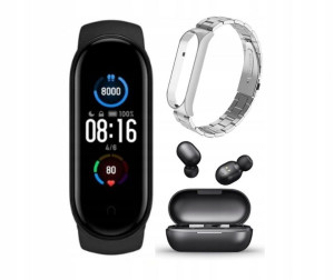 Xiaomi Mi Band 5 + Folia + Bransoleta + Airdots