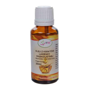 100% Olejek Lawendowy Esencja 30 ml Vivio - Olej z kwiatów lawendy wąskolis