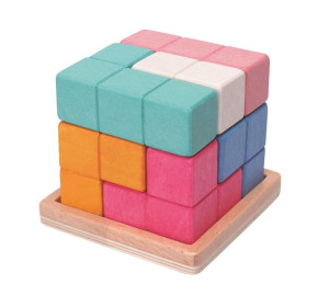 DREWNIANA kostka TETRIS Zabawka dla dzieci ADAMTOYS