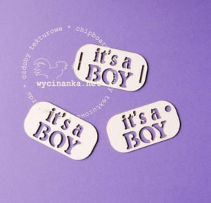 zestaw tagów "it's a boy"