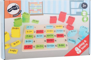 Drewniane KLOCKI Matematyczne z działaniami 24h
