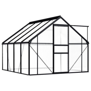 Szklarnia, antracytowa, aluminium, 4,75 m²