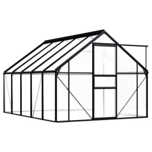 Szklarnia, antracytowa, aluminium, 5,89 m²