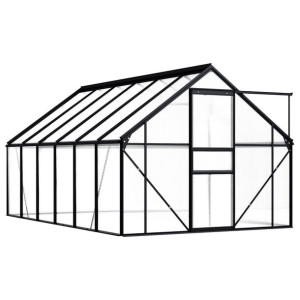 Szklarnia, antracytowa, aluminium, 7,03 m²