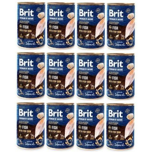 Pakiet Brit Premium By Nature Fish with Fish Skin Ryba 12 x 800 g