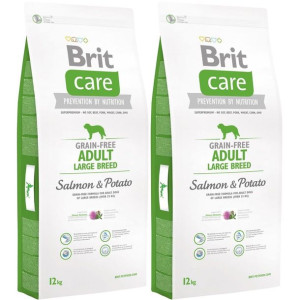 Pakiet Brit Care Grain Free Adult Large Breed  Salmon & Potato Łosoś Ziemni