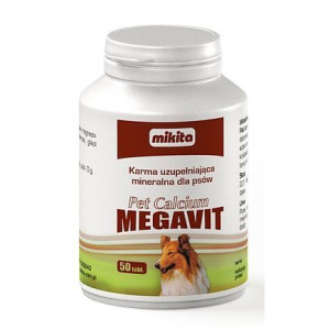 Mikita Pet Calcium Megavit Dla Psa 50 Tabletek