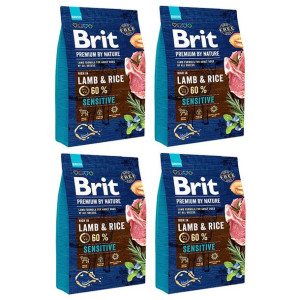 Pakiet Brit Premium By Nature Sensitive Lamb&Rice 4 x 3 KG
